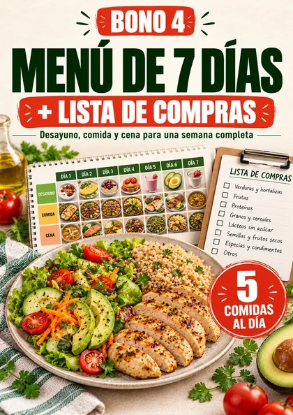 Portada: Menú de 7 días + lista de compras