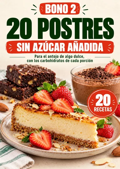 Portada: 20 Postres sin azúcar añadida